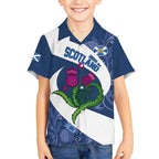 Custom Scotland Rugby Kid Hawaiian Shirt 2024 Go Champions Scottish Thistles
