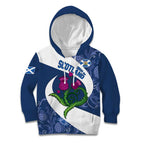 Custom Scotland Rugby Kid Hoodie 2024 Go Champions Scottish Thistles