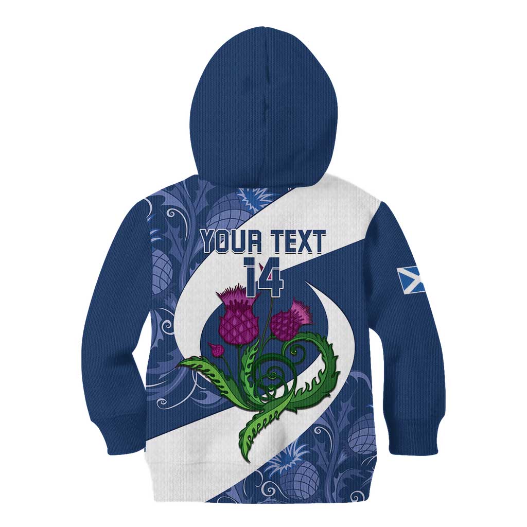 Custom Scotland Rugby Kid Hoodie 2024 Go Champions Scottish Thistles