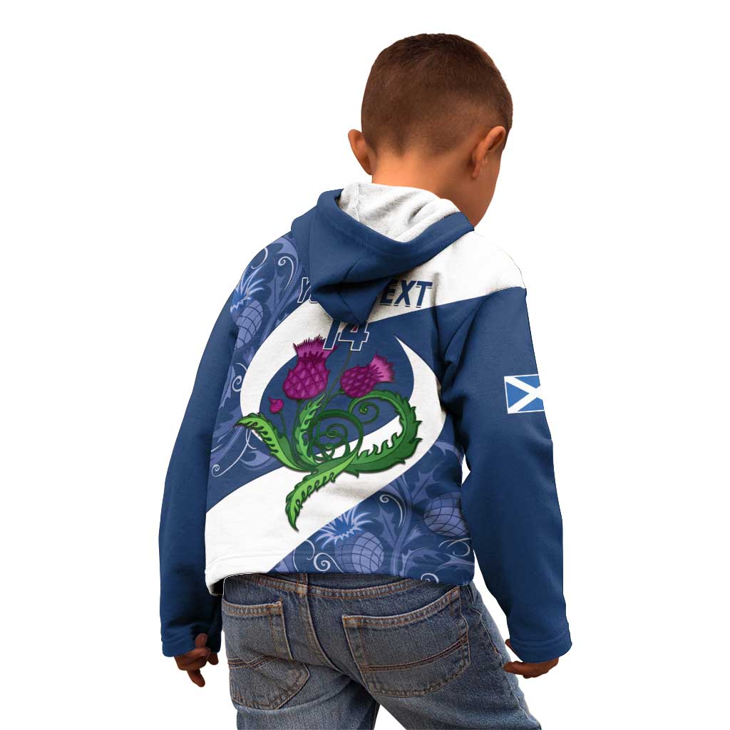 Custom Scotland Rugby Kid Hoodie 2024 Go Champions Scottish Thistles