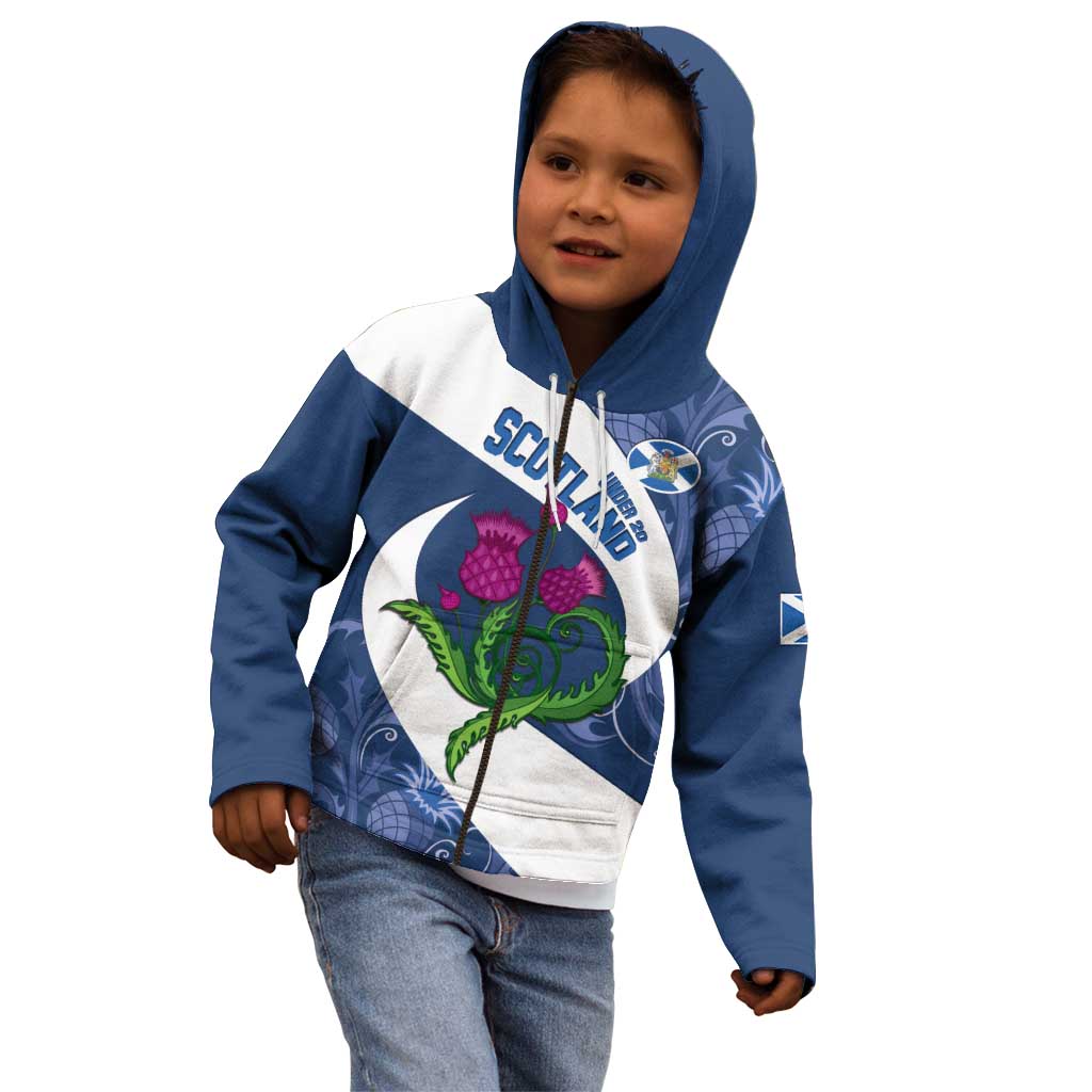 Custom Scotland Rugby Kid Hoodie 2024 Go Champions Scottish Thistles
