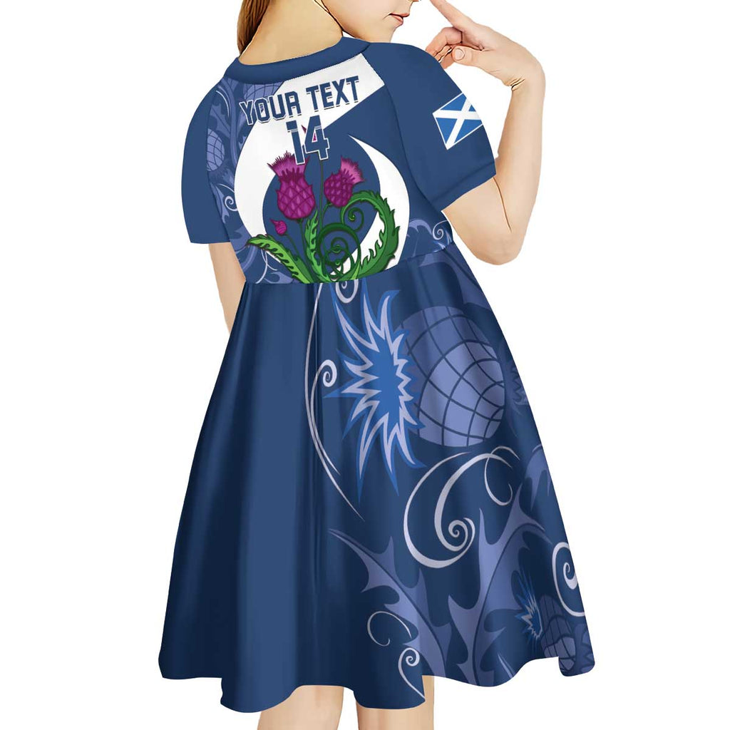 Custom Scotland Rugby Kid Short Sleeve Dress 2024 Go Champions Scottish Thistles
