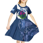 Custom Scotland Rugby Kid Short Sleeve Dress 2024 Go Champions Scottish Thistles