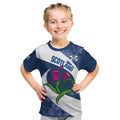 Custom Scotland Rugby Kid T Shirt 2024 Go Champions Scottish Thistles