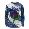 Custom Scotland Rugby Long Sleeve Shirt 2024 Go Champions Scottish Thistles