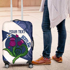Custom Scotland Rugby Luggage Cover 2024 Go Champions Scottish Thistles