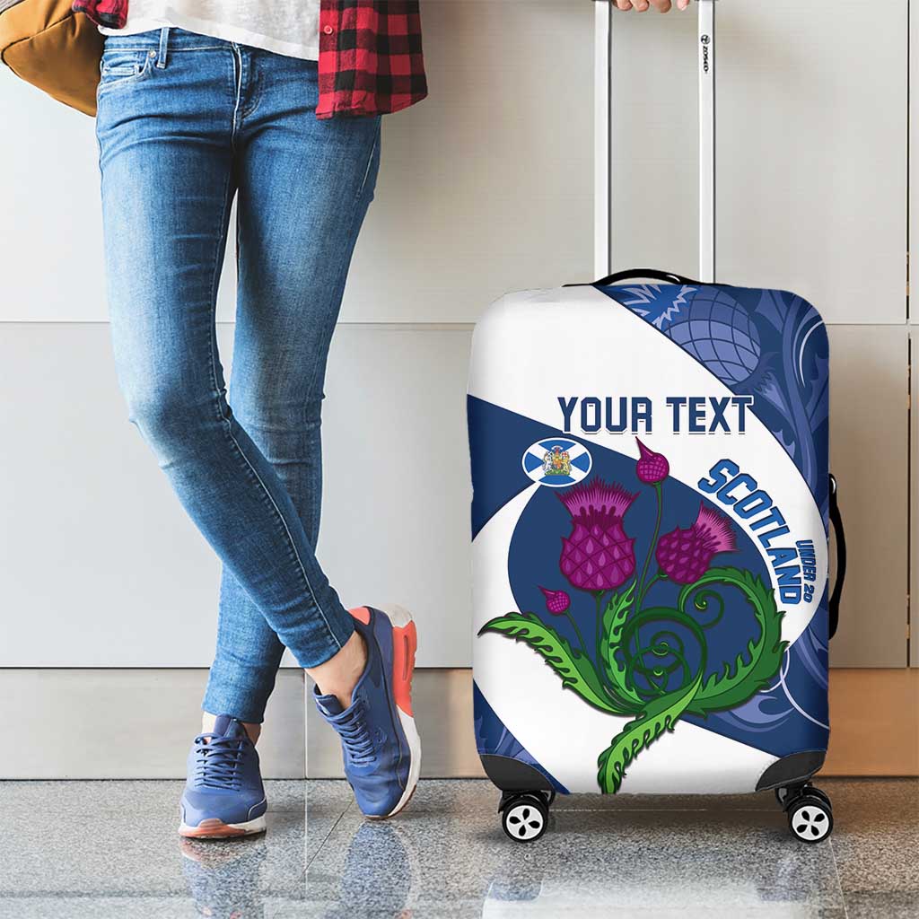 Custom Scotland Rugby Luggage Cover 2024 Go Champions Scottish Thistles