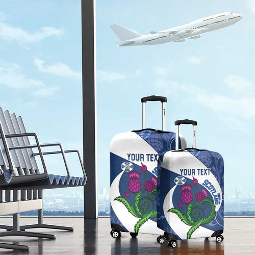 Custom Scotland Rugby Luggage Cover 2024 Go Champions Scottish Thistles