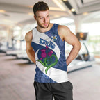 Custom Scotland Rugby Men Tank Top 2024 Go Champions Scottish Thistles