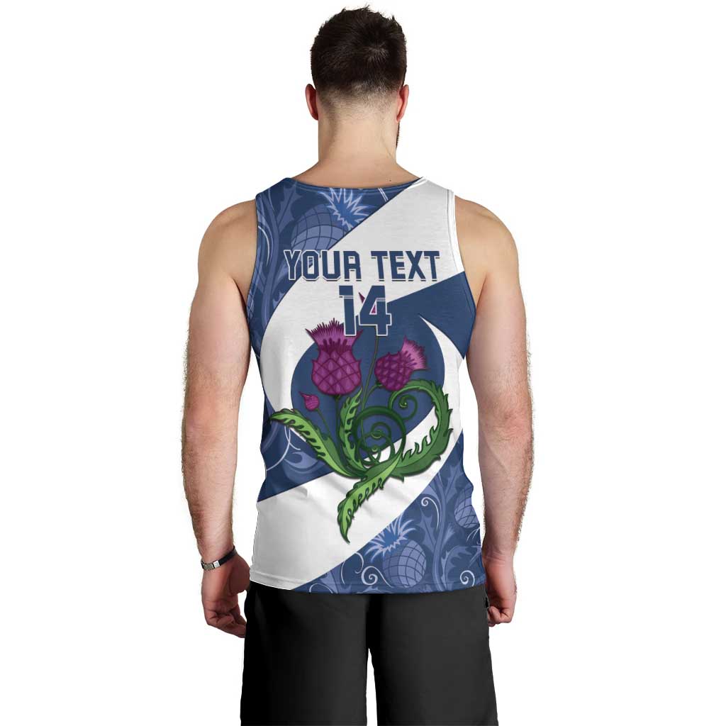 Custom Scotland Rugby Men Tank Top 2024 Go Champions Scottish Thistles
