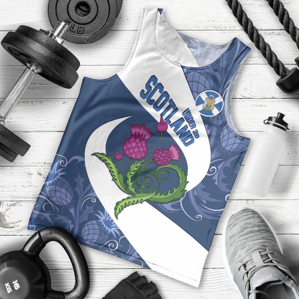 Custom Scotland Rugby Men Tank Top 2024 Go Champions Scottish Thistles