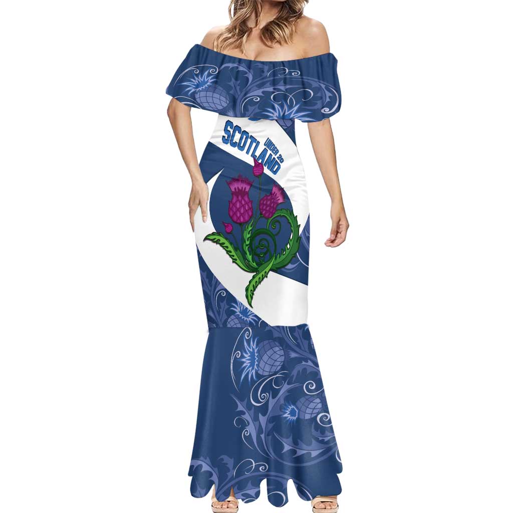 Custom Scotland Rugby Mermaid Dress 2024 Go Champions Scottish Thistles