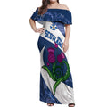 Custom Scotland Rugby Off Shoulder Maxi Dress 2024 Go Champions Scottish Thistles