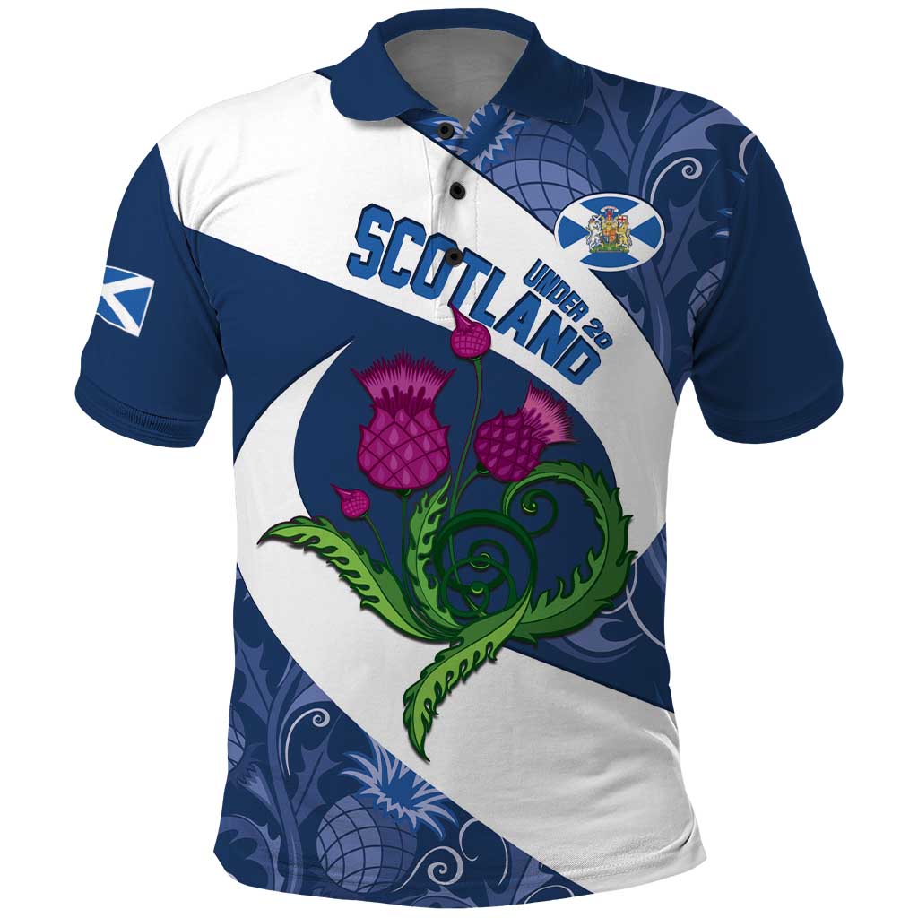 Custom Scotland Rugby Polo Shirt 2024 Go Champions Scottish Thistles
