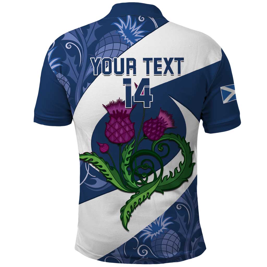 Custom Scotland Rugby Polo Shirt 2024 Go Champions Scottish Thistles