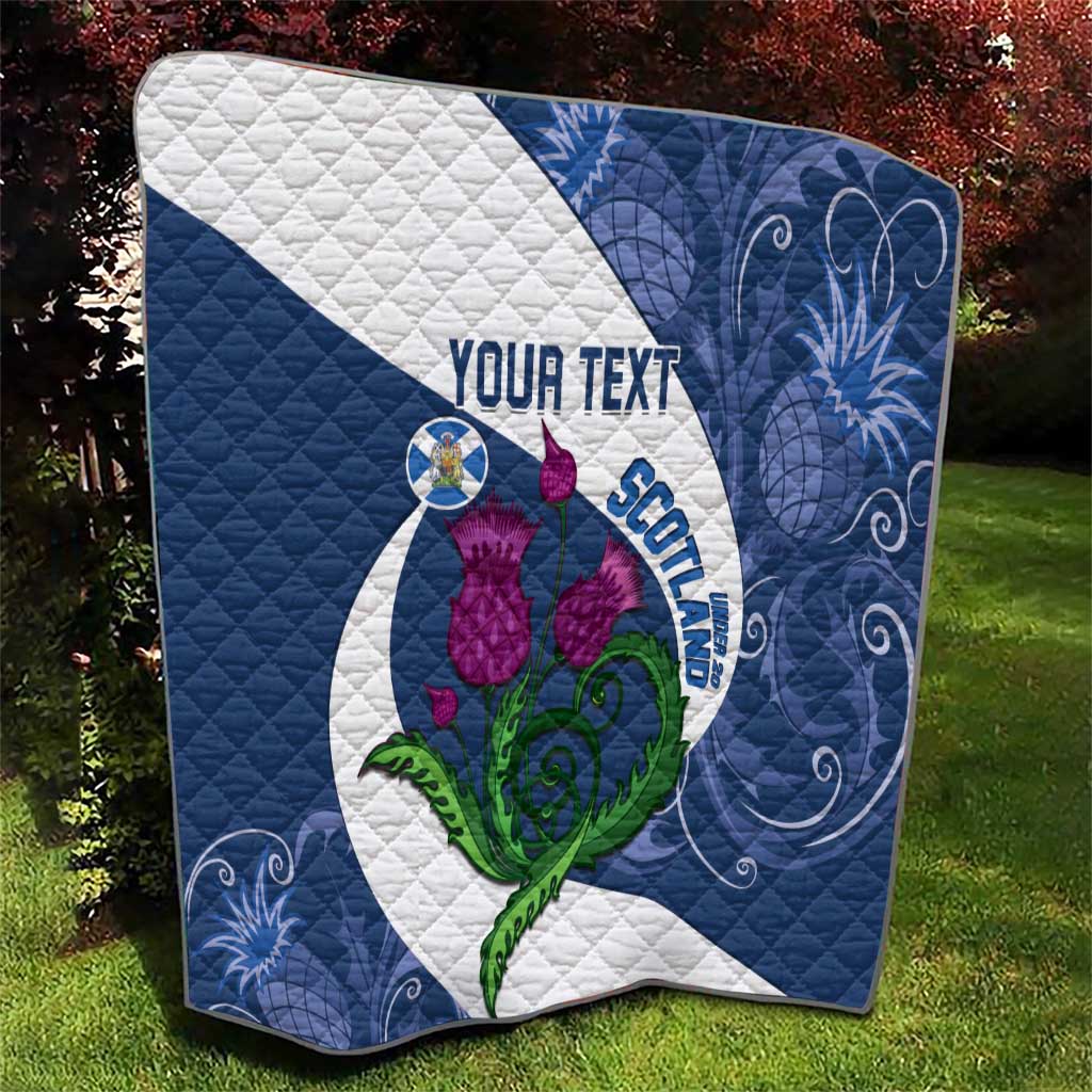Custom Scotland Rugby Quilt 2024 Go Champions Scottish Thistles