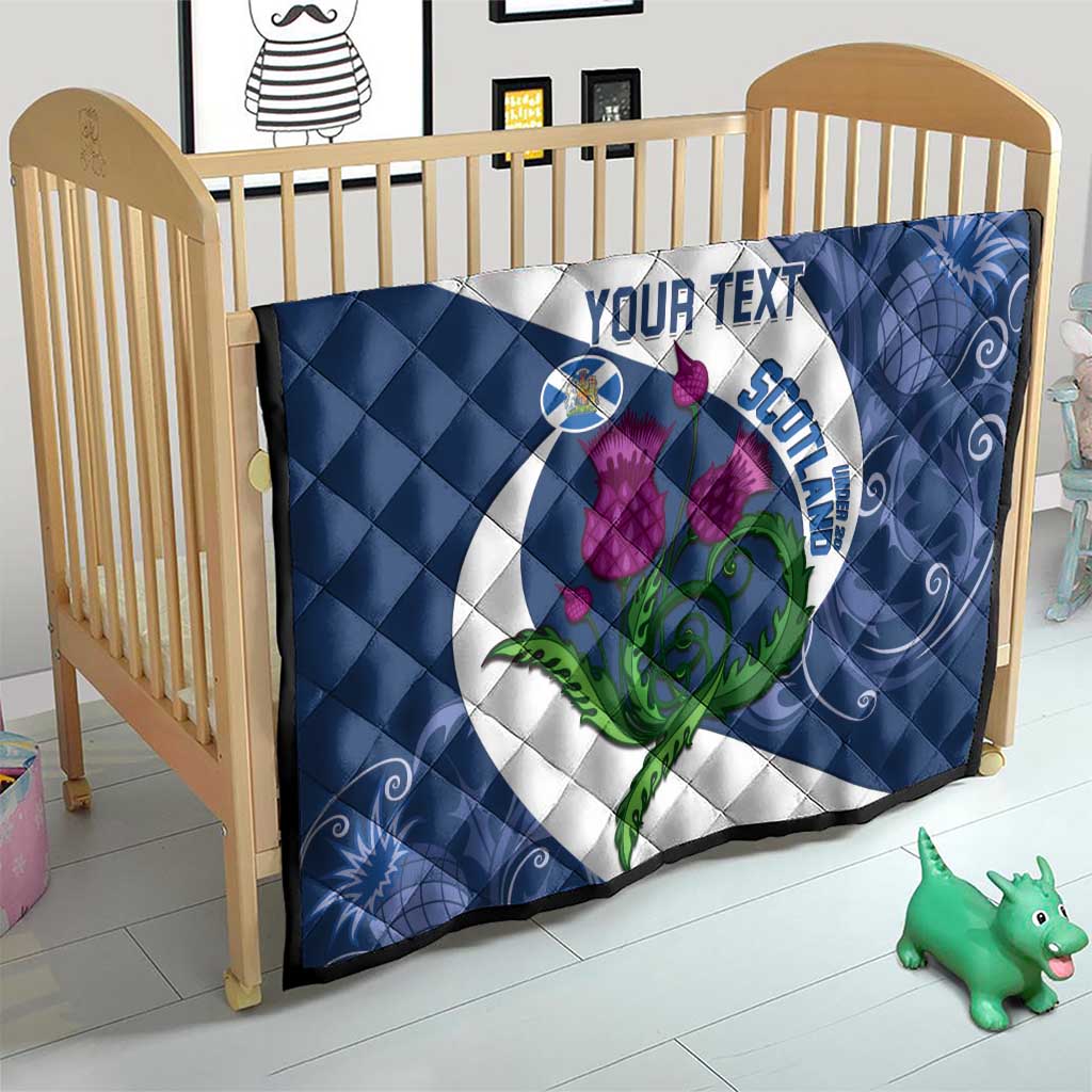 Custom Scotland Rugby Quilt 2024 Go Champions Scottish Thistles