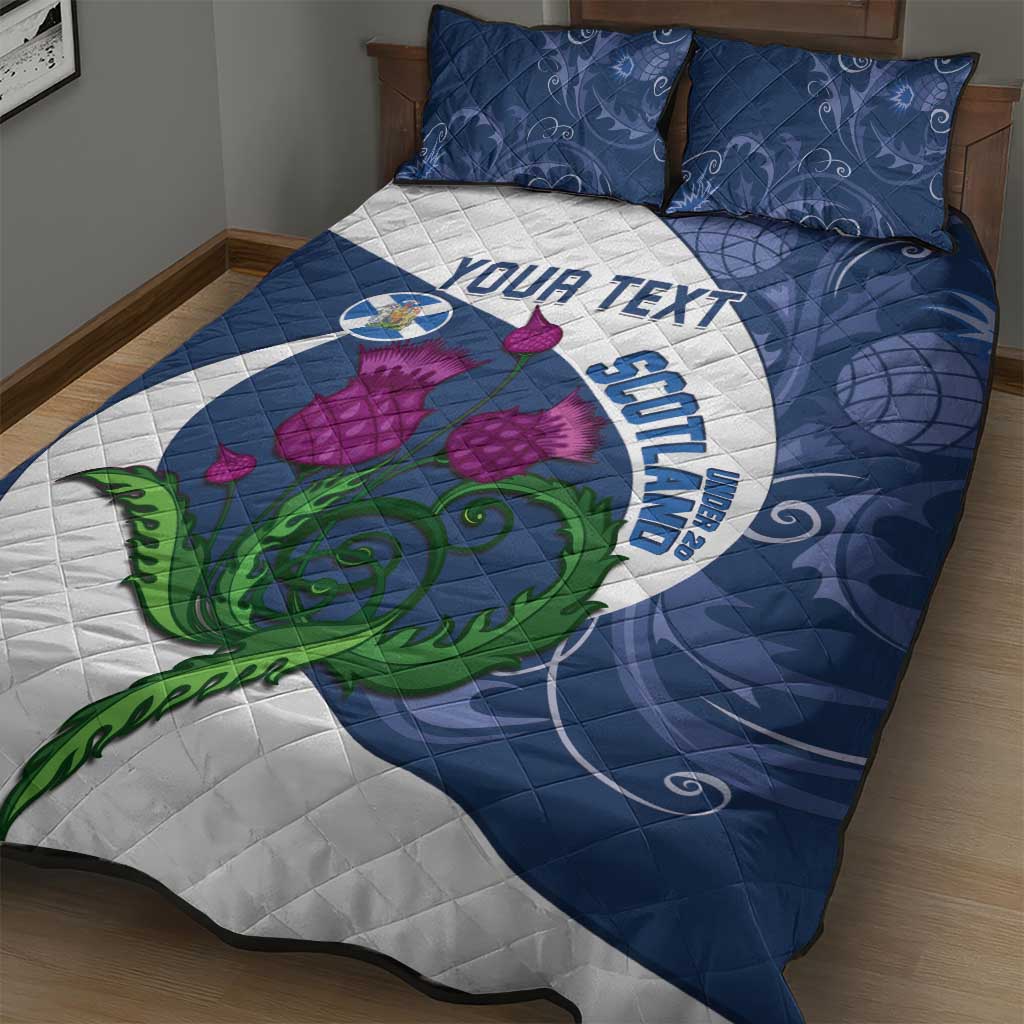 Custom Scotland Rugby Quilt Bed Set 2024 Go Champions Scottish Thistles