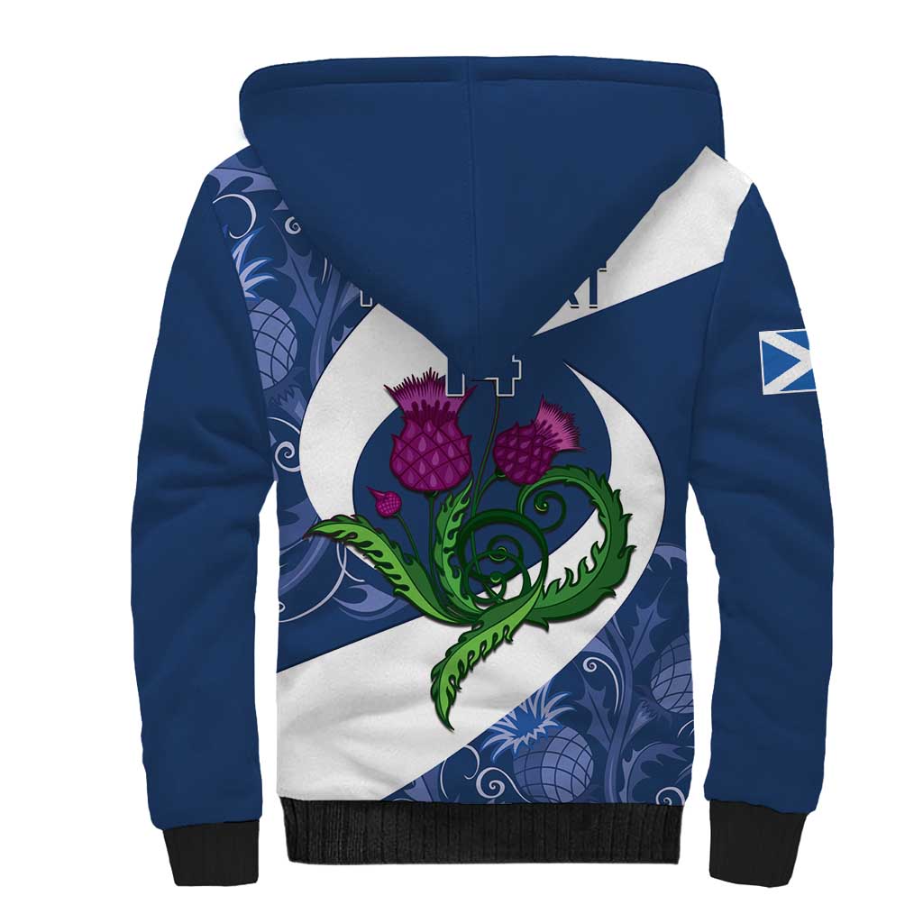 Custom Scotland Rugby Sherpa Hoodie 2024 Go Champions Scottish Thistles
