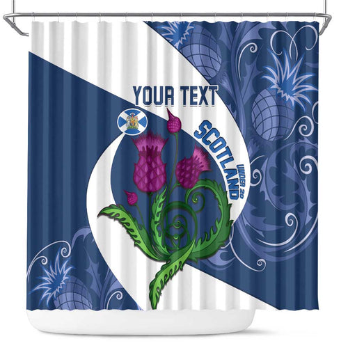 Custom Scotland Rugby Shower Curtain 2024 Go Champions Scottish Thistles