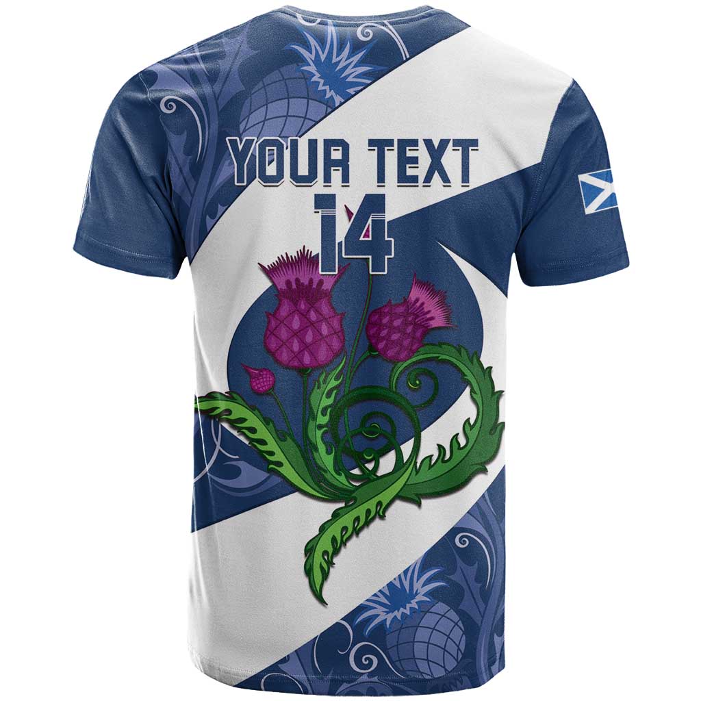 Custom Scotland Rugby T Shirt 2024 Go Champions Scottish Thistles