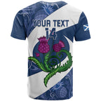 Custom Scotland Rugby T Shirt 2024 Go Champions Scottish Thistles