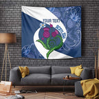 Custom Scotland Rugby Tapestry 2024 Go Champions Scottish Thistles