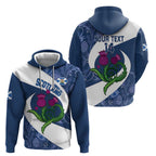 Custom Scotland Rugby Zip Hoodie 2024 Go Champions Scottish Thistles