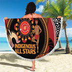 Custom Australia Indigenous Rugby Beach Blanket 2024 Aboriginal All Stars
