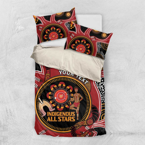 Custom Australia Indigenous Rugby Bedding Set 2024 Aboriginal All Stars