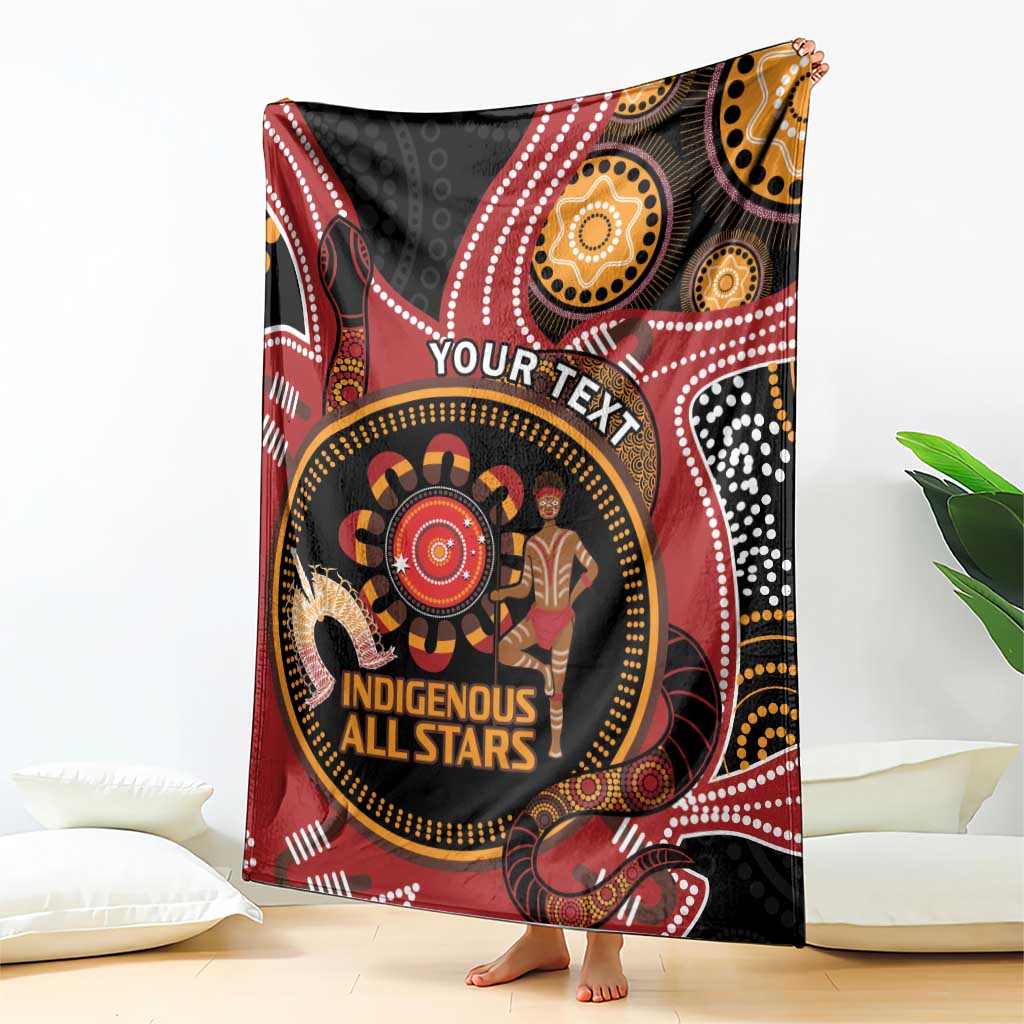 Custom Australia Indigenous Rugby Blanket 2024 Aboriginal All Stars