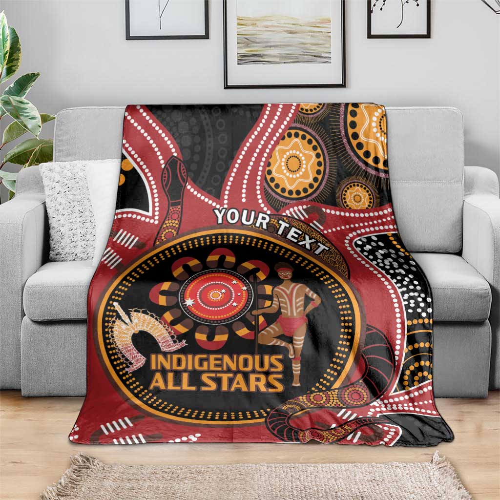 Custom Australia Indigenous Rugby Blanket 2024 Aboriginal All Stars