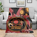 Custom Australia Indigenous Rugby Blanket 2024 Aboriginal All Stars