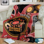 Custom Australia Indigenous Rugby Blanket 2024 Aboriginal All Stars