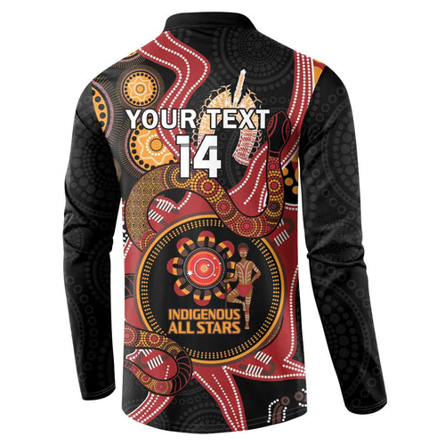 Custom Australia Indigenous Rugby Button Sweatshirt 2024 Aboriginal All Stars