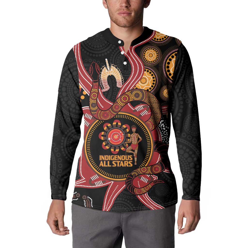 Custom Australia Indigenous Rugby Button Sweatshirt 2024 Aboriginal All Stars