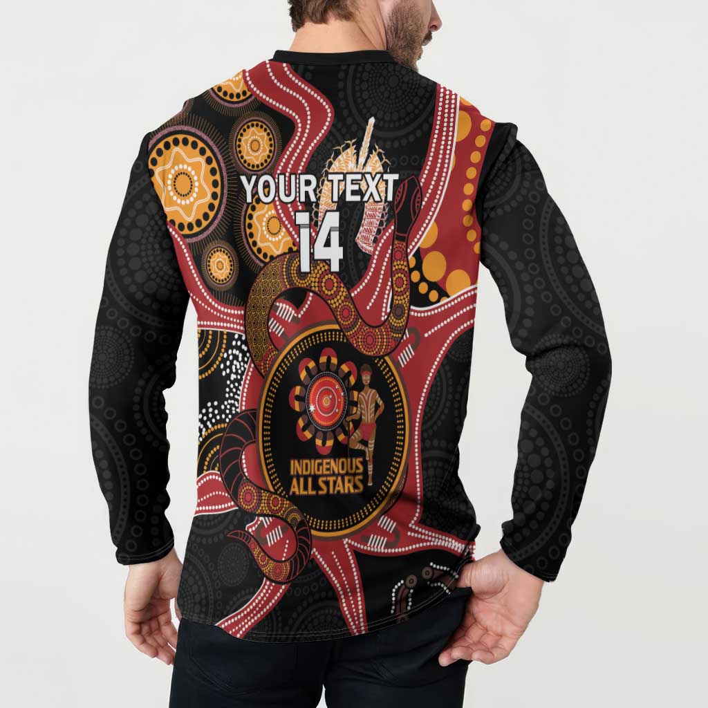 Custom Australia Indigenous Rugby Button Sweatshirt 2024 Aboriginal All Stars