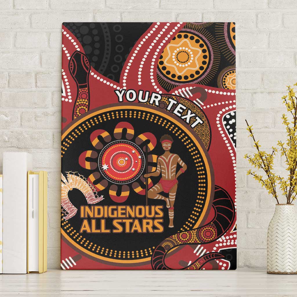 Custom Australia Indigenous Rugby Canvas Wall Art 2024 Aboriginal All Stars