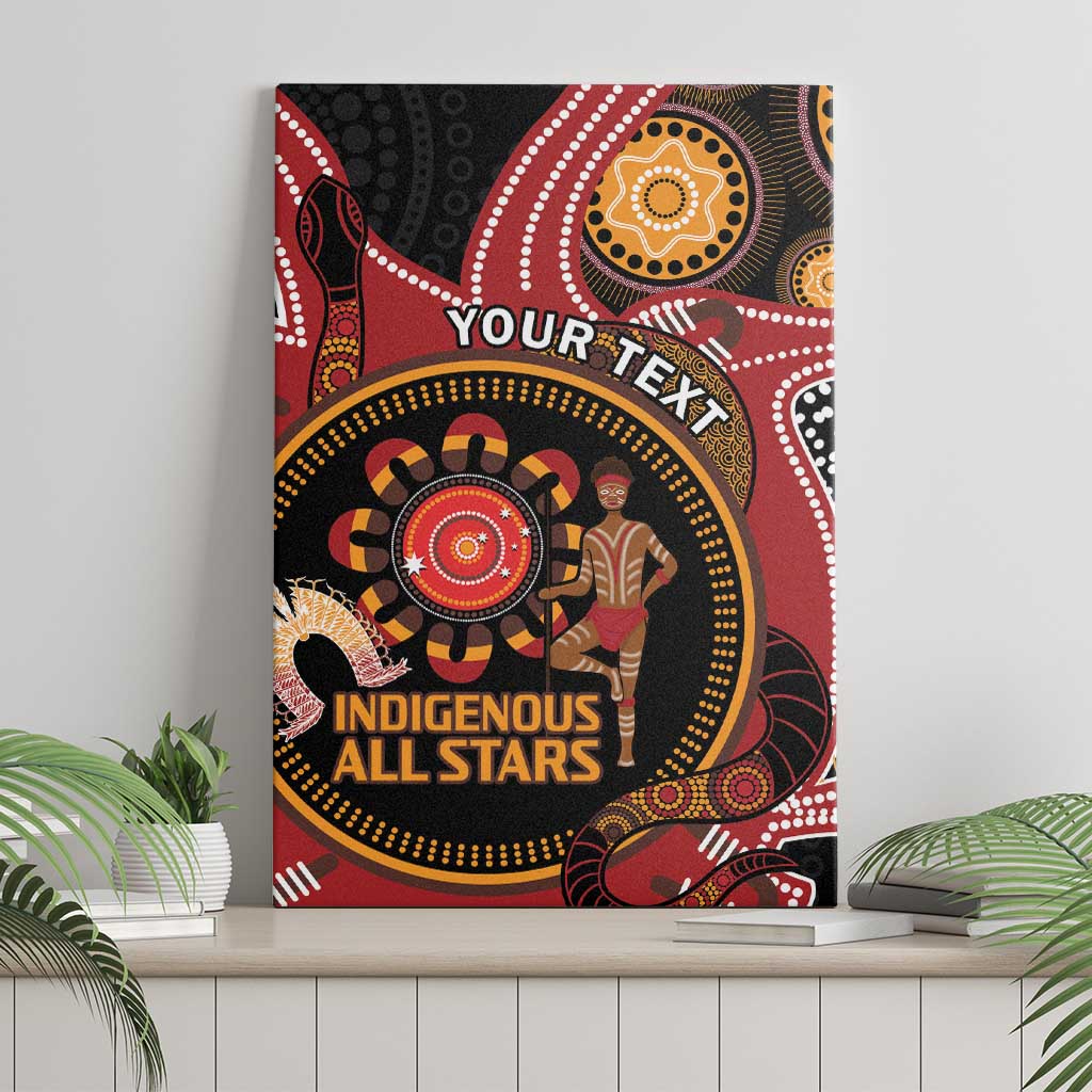 Custom Australia Indigenous Rugby Canvas Wall Art 2024 Aboriginal All Stars