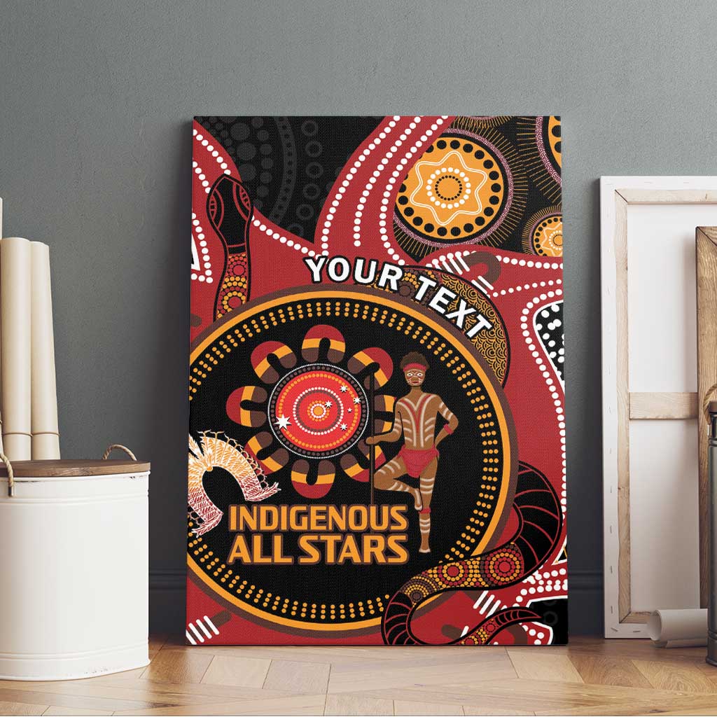 Custom Australia Indigenous Rugby Canvas Wall Art 2024 Aboriginal All Stars