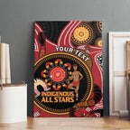 Custom Australia Indigenous Rugby Canvas Wall Art 2024 Aboriginal All Stars