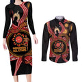 Custom Australia Indigenous Rugby Couples Matching Long Sleeve Bodycon Dress and Long Sleeve Button Shirt 2024 Aboriginal All Stars