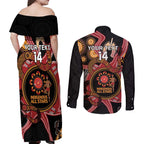 Custom Australia Indigenous Rugby Couples Matching Off Shoulder Maxi Dress and Long Sleeve Button Shirt 2024 Aboriginal All Stars