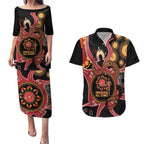 Custom Australia Indigenous Rugby Couples Matching Puletasi and Hawaiian Shirt 2024 Aboriginal All Stars