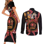 Custom Australia Indigenous Rugby Couples Matching Short Sleeve Bodycon Dress and Long Sleeve Button Shirt 2024 Aboriginal All Stars