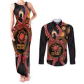 Custom Australia Indigenous Rugby Couples Matching Tank Maxi Dress and Long Sleeve Button Shirt 2024 Aboriginal All Stars