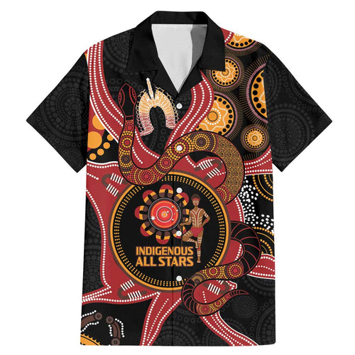 Custom Australia Indigenous Rugby Family Matching Mermaid Dress and Hawaiian Shirt 2024 Aboriginal All Stars
