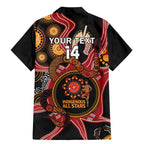 Custom Australia Indigenous Rugby Family Matching Mermaid Dress and Hawaiian Shirt 2024 Aboriginal All Stars