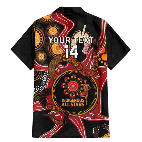 Custom Australia Indigenous Rugby Family Matching Mermaid Dress and Hawaiian Shirt 2024 Aboriginal All Stars