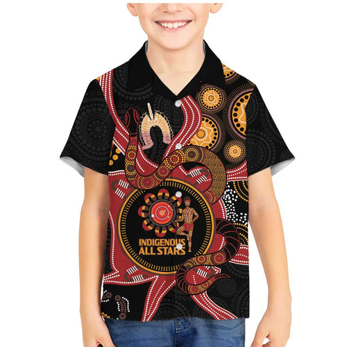 Custom Australia Indigenous Rugby Family Matching Mermaid Dress and Hawaiian Shirt 2024 Aboriginal All Stars